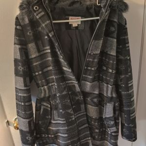 Wool blend hooded coat mossimo